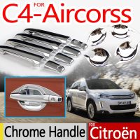 For Citroen C4 Aircross Chrome Handle Covers Trim Set Of 4Pcs Good Quality Car Essories Stickers Car Styling C4-Aircross