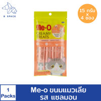 Me-o - creamy treats มีโอ ขนมแมวเลีย ขนมแมว รสแซลมอน (15g/4ซอง)