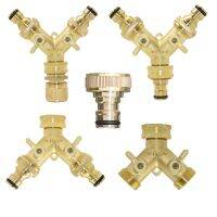 3/4 16mm Heavy Duty Brass Y Splitter BSP/NPT Dual Outlet Tap Connector 2 Way Adapter 2 Valves Garden Irrigation Joints