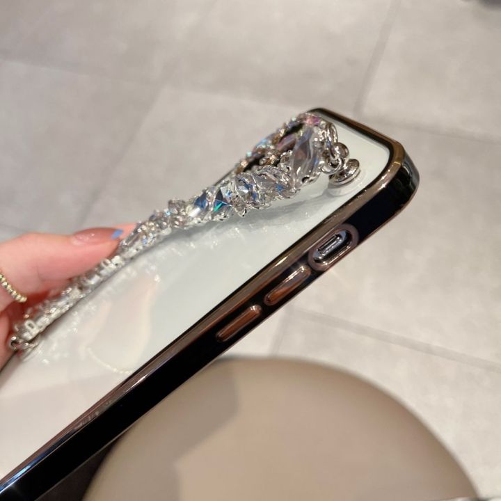 16-digits-หรูหรา-rhinestone-เพชรกรณีโทรศัพท์สำหรับ-iphone-iphone-13pro-max-12-11-xr-xs-max-b-ling-สร้อยข้อมือสายรัดข้อมือโซ่คุ้มครองปก