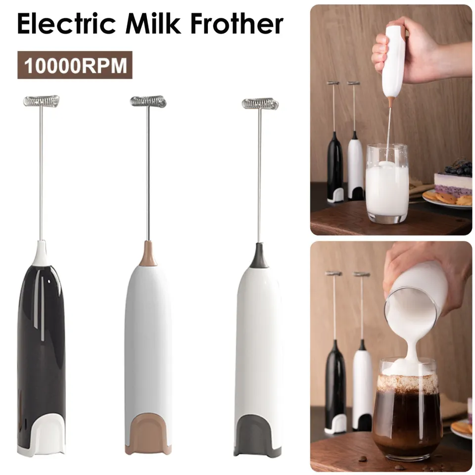 Handheld Frother Powerful Electric Mini Drink Foamer Whisk Mixer Anti Rust  Frothy Blend Whisker Egg Beater