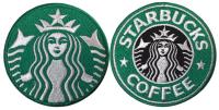 สตาร์บัค (Starbucks) 2ชิ้น - 2แบบ/Set อาร์ม รีดติดเสื้อ เย็บติดเสื้อ ขนาด 7*7ซม.