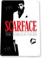 ป้ายดีบุก Scarface Al โปสเตอร์ภาพยนตร์ศิลปะบนผนังโรงละครแสดงภาพยนตร์ถ้ำบาร์ A162