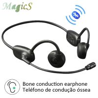 ◇ Écouteurs sans fil Bluetooth 5.0 à Conduction osseuse double Microphones suppression du bruit étanche pour conférence et conduite