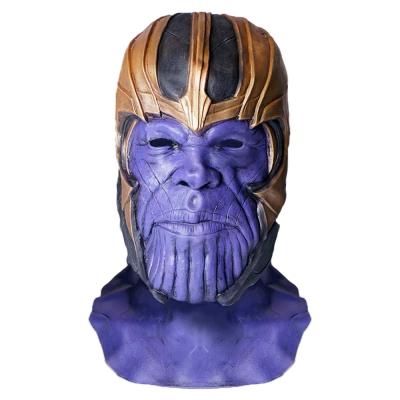 Thanos หน้ากากยาง H Eadwear เต็มหัวผู้ใหญ่วัยรุ่นหมวกกันน็อคฮาโลวีนเครื่องแต่งกายคอสเพลย์ P Rop