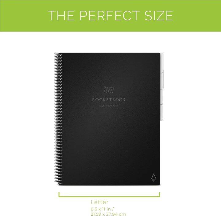 Rocketbook MultiSubject Smart Scannable Notebook with free frixion pen