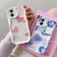 Phone Case เคส VIVO Y27 Y36 4G 5G Y16 Y35 Y02 Y02A Y02T Y02s Y22 Y22s Y01 Y15s Y15A ที่เรียบง่ายรูปหัวใจสีครีมซิลิโคนกันกระแทกขอบด้านหลัง VIVOY27 VIVOY36 2023