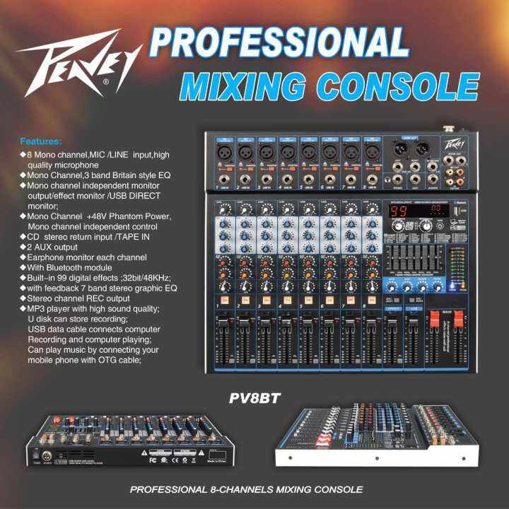 PEAVEY MIXER 8 CHANNEL WITH BLUETOOTH Lazada PH