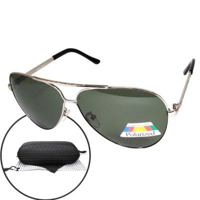 CheappyShop แว่นกันแดด โพลาไรซ์ UV400 แว่นตากันแดด Polarized แว่นใส่เที่ยว สำหรับผู้ชาย เลนส์สีเขียว รุ่น 9616