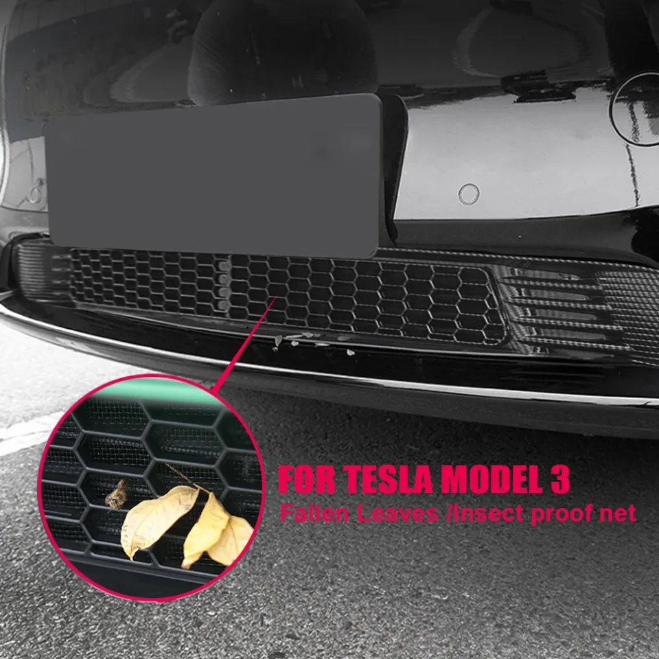 Car Lower Bumper Insect Net for Tesla Model Y Model 3 2017 - 2022 Dust  Inner Ventilation Grille Cover Net Car Styling Accessorie