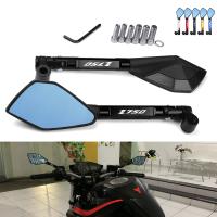 Glare Z750สำหรับ KAWASAKI Z750S Z 750 2004 2005 2008 2010มือจับอลูมิเนียมรถจักรยานยนต์กระจกมองหลังสีฟ้ากระจกด้านข้างป้องกันแสงสะท้อน