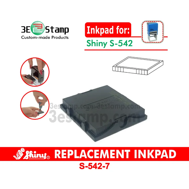 【3E Stamp】 S5427 Shiny Replacement Ink Pad for Shiny 542 / S542 / S