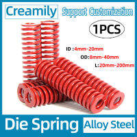 Creamily 1PCS Medium Load Dieแม่พิมพ์สปริงสีแดงการบีบอัดฤดูใบไม้ผลิความยาว 20 มม.-200 มม-invy32 shop