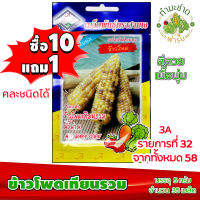 (ซื้อ10แถม1) เมล็ดพันธุ์ ข้าวโพดเทียน รวม Mix Waxy Corn ประมาณ 100เมล็ด 3A สามเอ ผักสวนครัว เมล็ดพันธุ์พืช เมล็ดผัก เม็ดผัก พืชผัก