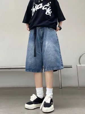 Y2K Summer Women Vintage Streetwear Korean Denim Shorts High Waist Knee Length Wide Leg Baggy Cargo Short Pants Harajuku Clothes