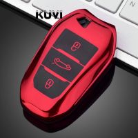 โครงเปลือกนอกเคส Kunci Remote Mobil สำหรับ Peugeot 308 408 508 2008 3008 4008 5008 Citroen C4l C4 C6 C3-Xr ปิกัสโซ่ Ds3 Ds4 Ds5