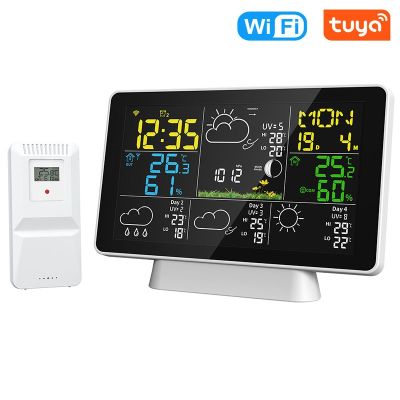 hot【DT】 Tuya WiFi Weather 7.5Inch Forecast Color Thermometer Hygrometer