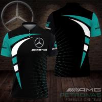 (ALL IN STOCK XZX)   Formula 1  Champion MERCEDES2023 3D All Over Print Polo Shirt 06  (Free customized name logo for private chat, styles can be changed with zippers or buttons)