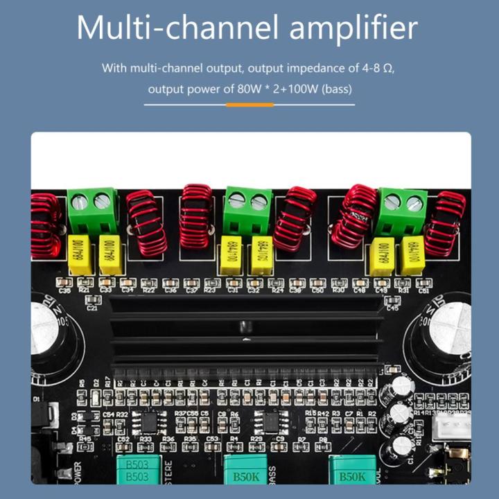 บอร์ด-xh-m573เครื่องขยายเสียงสเตอริโอเบสดิจิตอล-2x80w-100w-tpa3116d2-2-1-3แชนแนลลำโพง-nbsp-diy-รถบ้านหม้อน้ำบอร์ดได้