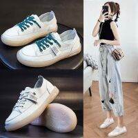 ┅ cri237 [Korean Super Popular] Little White Shoes All-Match Canvas Casual Fashionable Round Toe