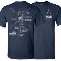 2023 NEWCreative Design SH-60 Seahawk Shipborne Helicopters T-Shirt เสื้อยืดคอกลมแขนสั้นผ้าฝ้ายฤดูร้อนสำหรับผู้ชาย New S-3XL