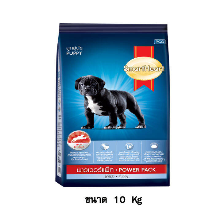SmartHeart Power Pack Puppy อาหารลูกสุนัข สมาร์ทฮาร์ท พาวเวอร์แพ็ค ขนาด