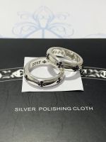 Chrome Hearts1☃♦✙ 925 sterling silver ring womens cross glossy punk simple style index finger ring trendy male couple pair ring