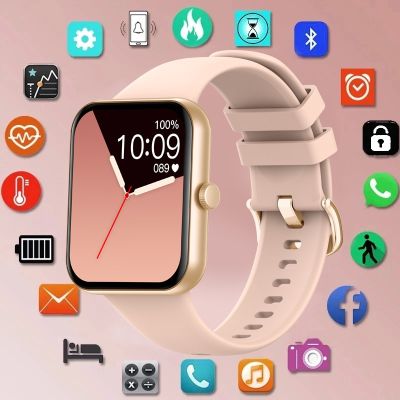 ZZOOI LIGE Smart Watch For Women Men Full Touch Heart Rate Blood Oxygen Bluetooth Call Watches Sports Fitness Smartwatch Reloj Mujer