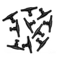 ◐▬ 10 Pcs T-Shaped Aquarium Air Pump Control Valve Tee Connector Aeration Pump 2 Way Air Line Regulator Connector for Pump