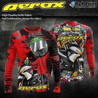 Aerox เสื้อเจอร์ซีย์ แขนยาว แบบเต็มตัว ลุคไทย สําหรับผู้ขับขี่รถจักรยานยนต์ ขี่จักรยานยนต์