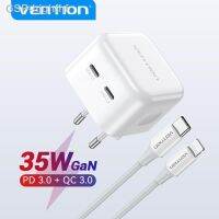 Hjghfhf GaN เครื่องชาร์จ35W USB Type C สำหรับ iPhone 14 13 iPad QC 3.0ชาร์จเร็ว