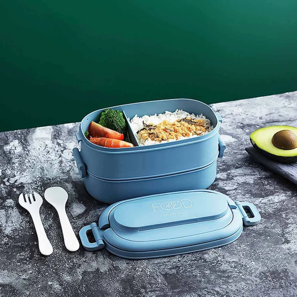 Lunch Box With Cutlery Set, Bento Box, 2 Or 3 Compartment Food