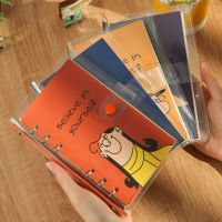 [COD] Kajie student girls hand ledger cute high-value loose-leaf coil book soft leather rubber sleeve notebook creative