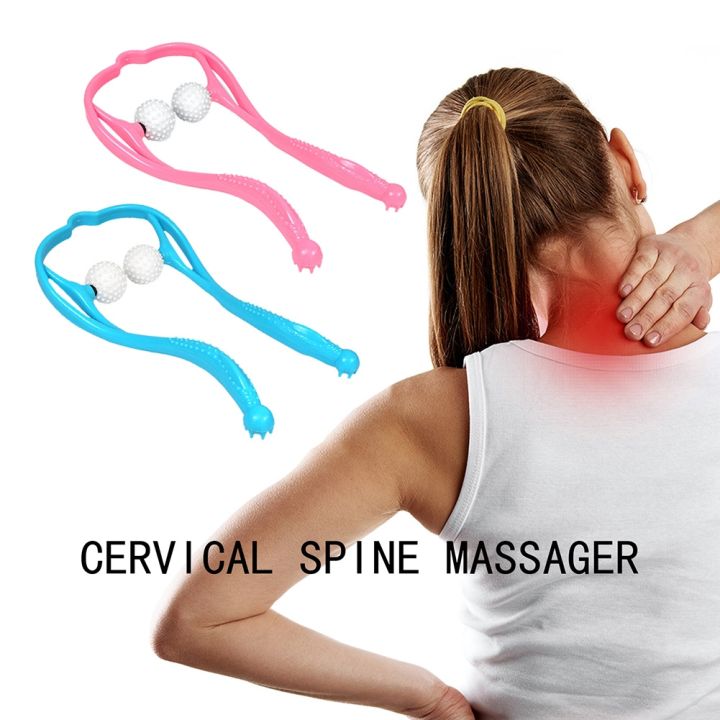 Pressure Point Therapy Neck Massage Tool Pressure Relieve Hand Roller Massage Neck Shoulder Dual