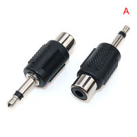 1Pc RCA Jack Connector To Jack 3.5 MM Mono Stereo Plug Adapter Audio RCA Plug