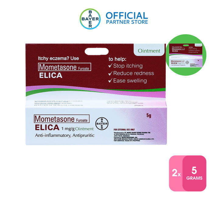 Elica Eczema Topical Steroid Ointment 5g x2 | Lazada PH