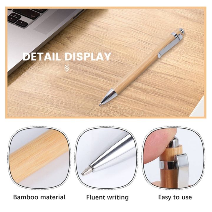 20-pcs-bamboo-retractable-ballpoint-pen-and-20-pcs-extra-refills-black-ink-1-mm-bamboo-pen-retractable-wooden-pens