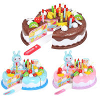 37pcs Pretend Play Fruit Cuting Birthday Toy DIY Kitchen Toys Cake boys Girls Gift For Children Educational juguetes para niños