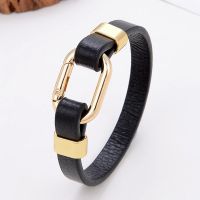 【hot】▩☫  Zinc Alloy Oval Buckle Men Leather Rope Chain Couple Lovers Jewelry Gifts