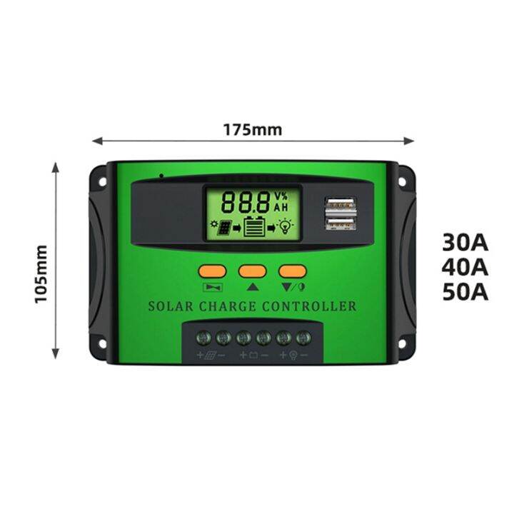 1-pcs-30a-pwm-solar-charge-controller-abs-aluminum-12v-24v-auto-adapting-lead-acid-lithium-battery-charging-for-solar-panel-regulador