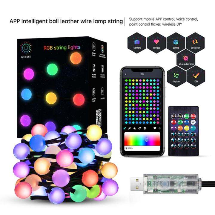 สินค้าออกใหม่-ไฟคริสมาสต์-led-แบบชาร์จผ่าน-usb-รูปเทพนิยาย-ip44หลอดไฟประดับแบบสายกันน้ำได้ลูกโลกหลากสีสดใสสำหรับตกแต่งงานปาร์ตี้เทศกาลงานแต่งงาน