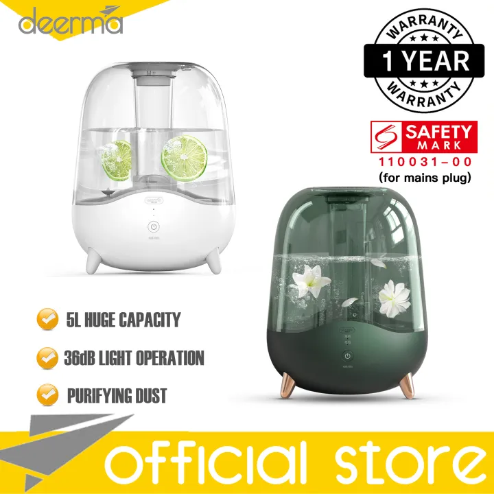 Xiaomi Deerma F325/F329 Ultrasonic Cool Mist Humidifier 5L Silent Aromatherapy Diffuser Transparent Water Tank