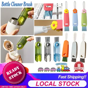 2 In 1 Bottle Gap Cleaner Brush Multifunctional Milk Bottle Cleaning Brush  Cup Cleaning Tools Window Steam Cleaner Cleaning Tool