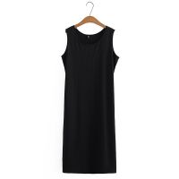 【มีไซส์ใหญ่】Plus Size Womens Sleeveless Summer Dress Solid Color A-line Long Female Dresses