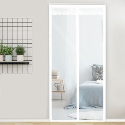 【LZ】 Magnetic Door Curtain Home Office Living Windproof Air-conditioning Partition Anti-mosquito HOOk LOOP Door Curtain