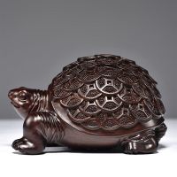 Ebony Carved Scarab Living Room Decoration Office Desktop Feng Shui Transfer Decoration Red Solid Wood Turtle Gift