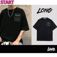 START Just Say Bad  ® Oversize Long รุ่น Panic ( สกรีนนูน ) สีดำ เสื้อทรงเอ M L / OLS