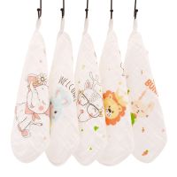 hotx 【cw】 Happyflute Cotton Face 5piece/set Muslin Baby for Newborns Gauze Wipes Cloths