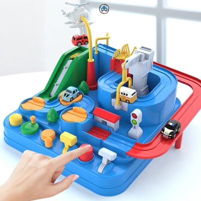 Racing Rail Car Model Educational Toys Children Track Adventure Game Brain Mechanical Interactive Train Animals Space Rocket Toy