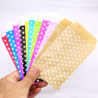 Mini dot Kraft Paper Bags Wedding Party Invitation Greeting Cards Paper Gift bag 25pcs/lot